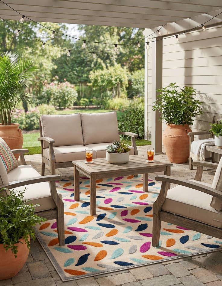 Detail image of 7' x 10'  Washable Aruba Indoor / Outdoor Rug