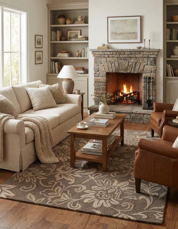 5' x 7' 10 Agra Wool Rug
