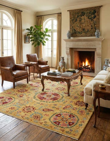 6' 8 x 9' 11 Hand Knotted Ariana Ziegler Oriental Rug