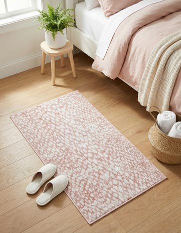 Rose Pink Kamala Washable Rug