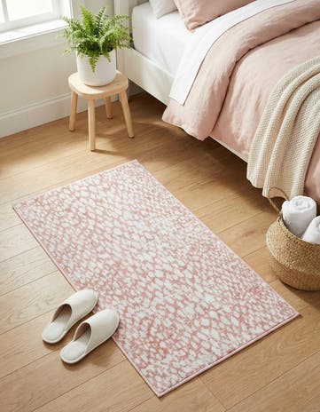 Rose Pink Kamala Washable Rug
