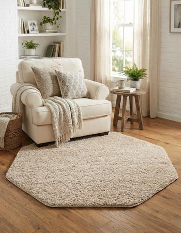 4' x 4' Everyday Shag Octagon Rug