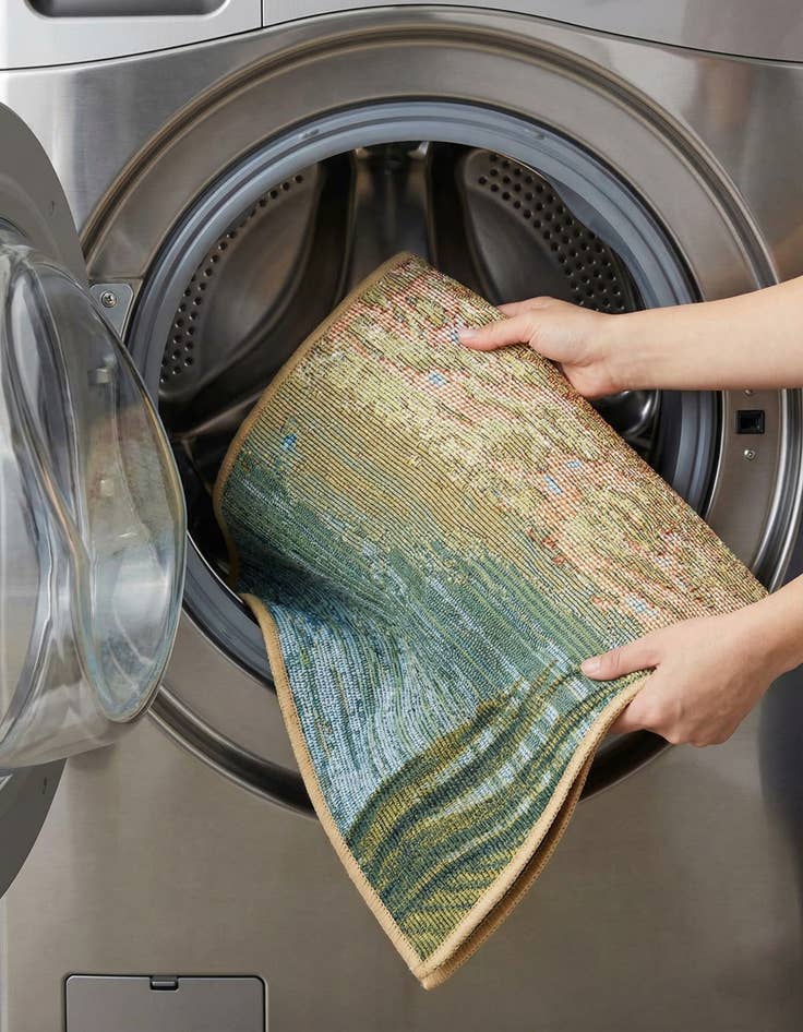 Detail image of  1' 4 x 1' 4  Washable Coastal Indoor / Outdoor Sample Rug