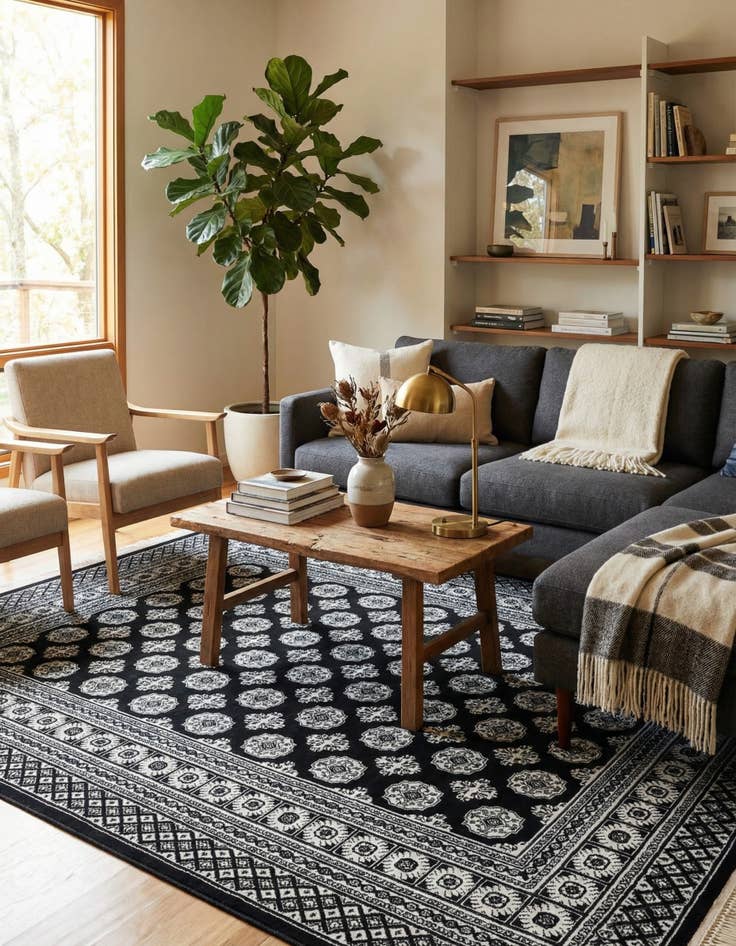 Detail image of  7' x 10' Bokhara Rug