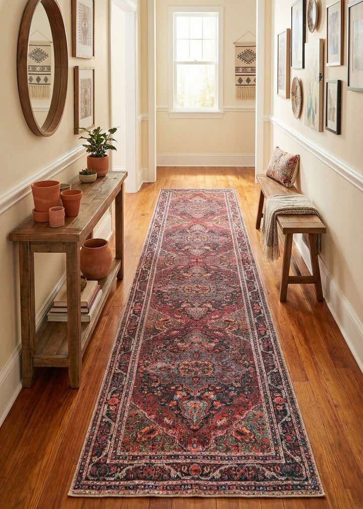 2' 6 x 14' Washable Timeless Runner Rug