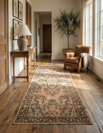 3' 7 x 9' 6 Hand Knotted Ultra Vintage Persian Wool Runner Rug