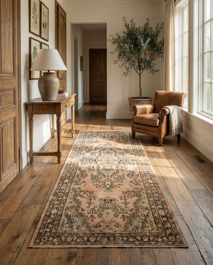 3' 7 x 9' 6 Hand Knotted Ultra Vintage Persian Wool Runner Rug