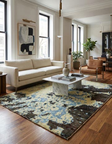 4' 10 x 6' Hand Knotted Darya Wool Rug