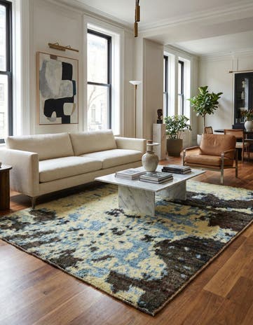 4' 10 x 6' Hand Knotted Darya Wool Rug
