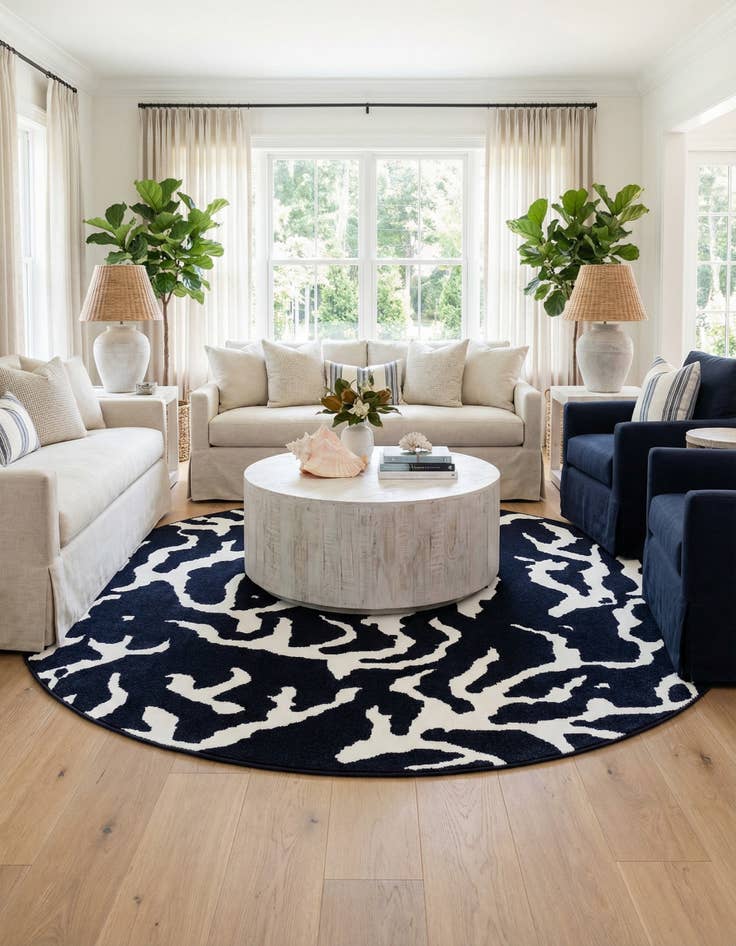 Detail image of  10' x 10'  Washable Sabrina Soto Indoor / Outdoor Round Rug