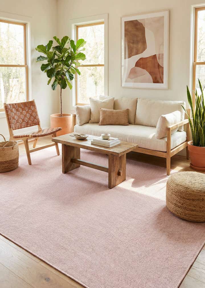 10' x 13' Easy-Clean Solid Indoor / Outdoor Rug