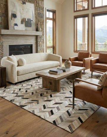 5' 3 x 8' 2 Cowhide Rug