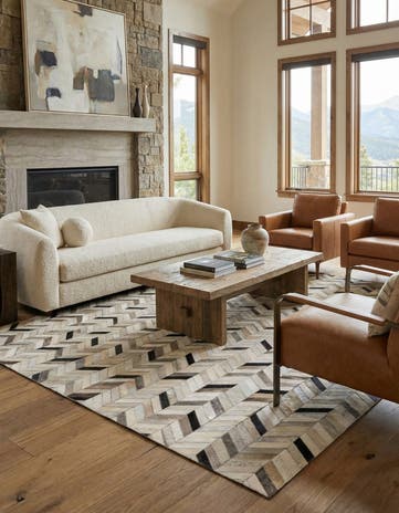 5' 3 x 8' 2 Cowhide Rug