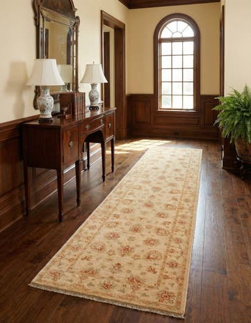 2' 9 x 12' 10 Peshawar Ziegler Wool Runner Rug
