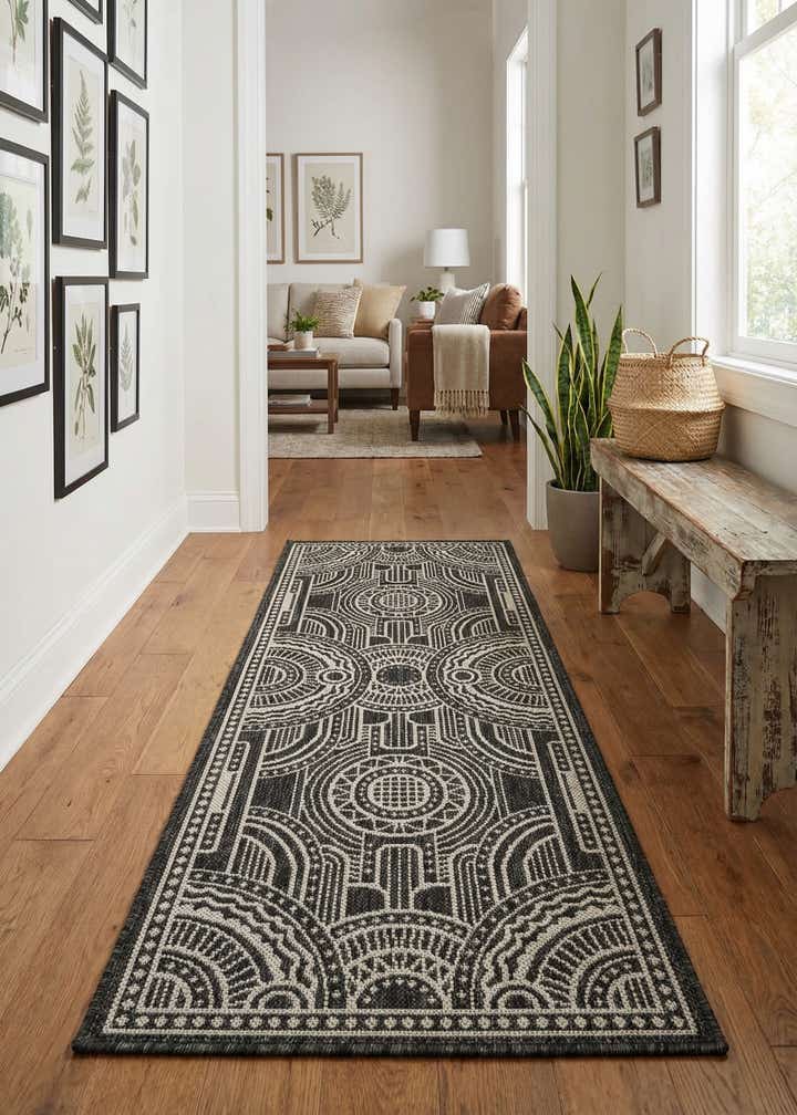 2' x 5' 3 Easy-Clean Traditional Indoor / Outdoor Runner Rug