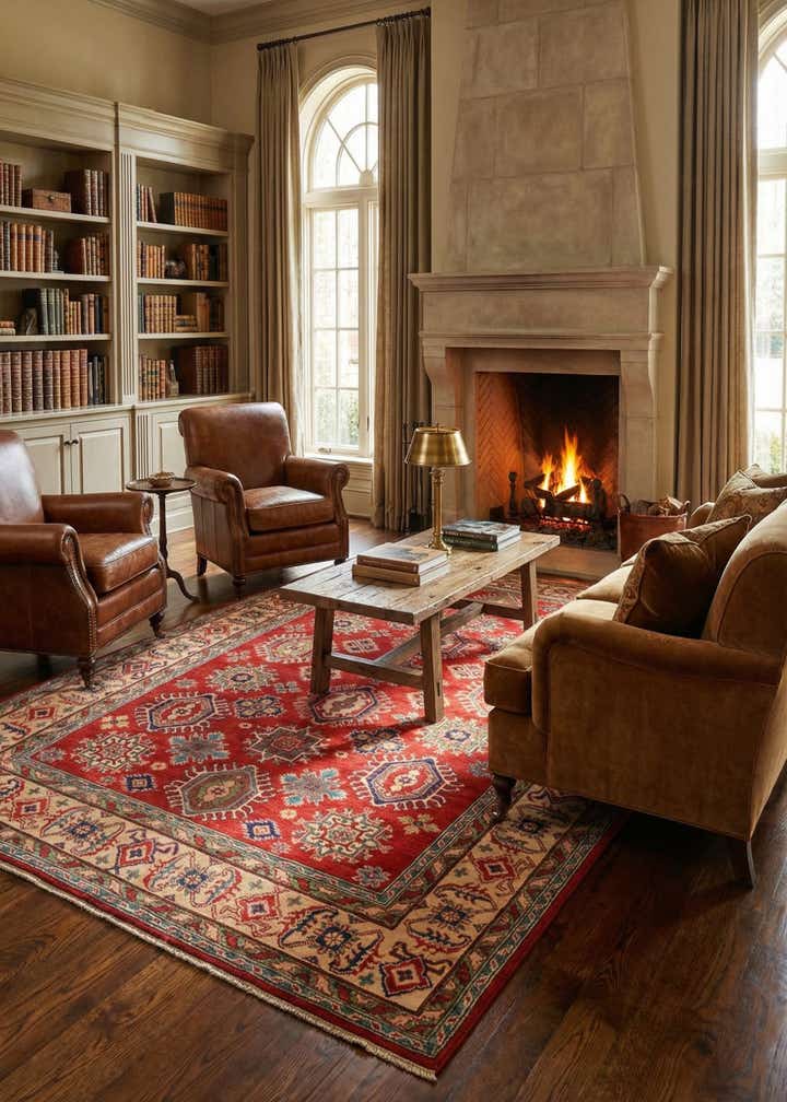 6' 6 x 9' 10 Hand Knotted Kazak Rug