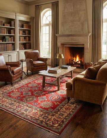 6' 6 x 9' 10 Hand Knotted Kazak Rug