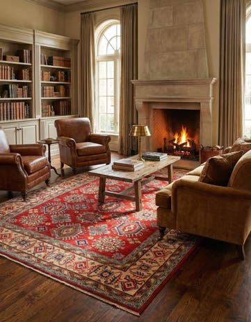 6' 6 x 9' 10 Hand Knotted Kazak Rug
