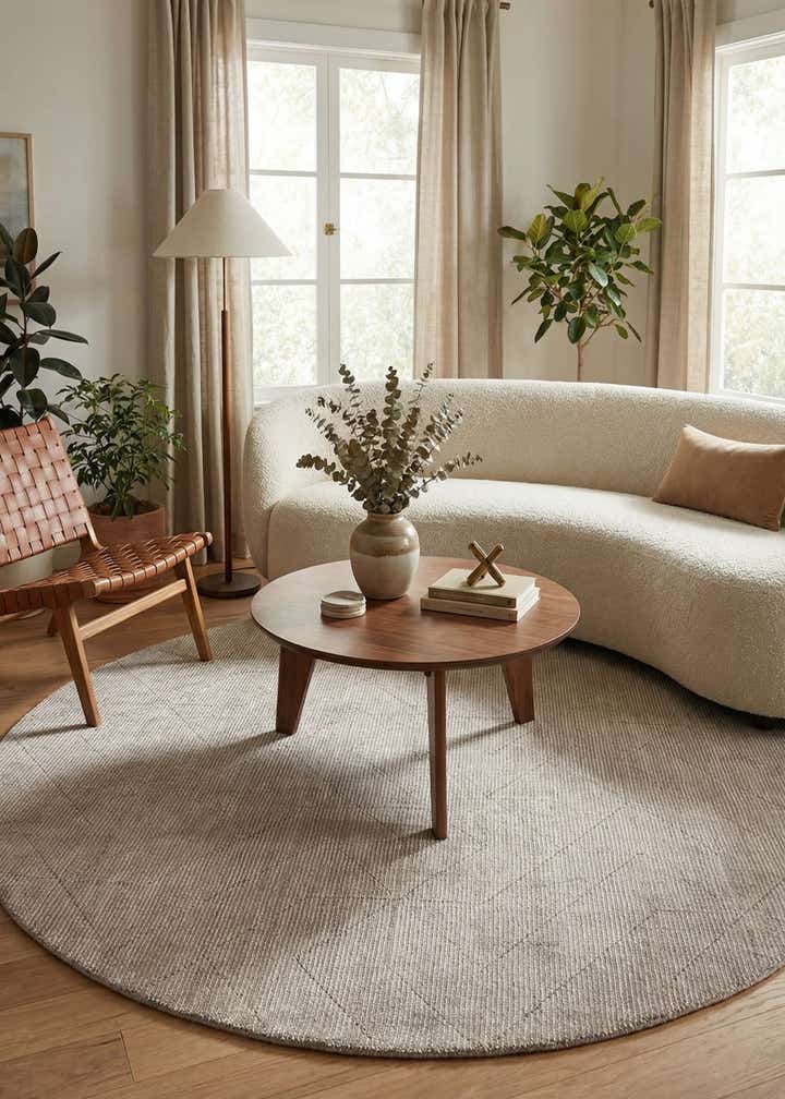 7' 10 x 7' 10 WoolCraft Geometric Round Rug