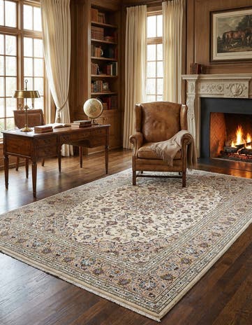 6' 5 x 9' 11 Kashan Wool Rug