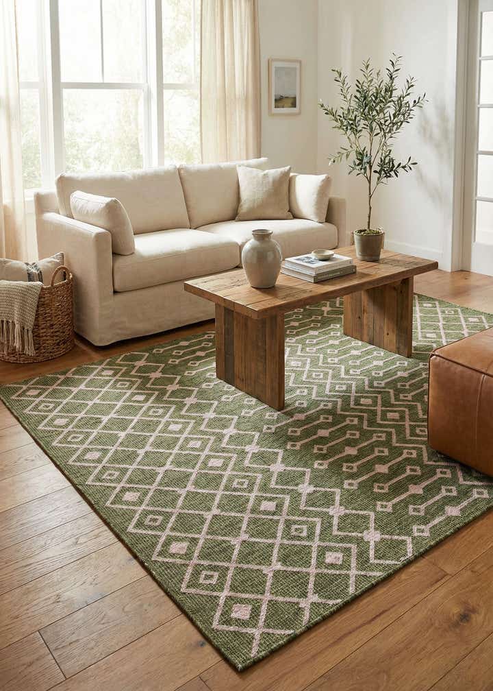 7' x 10' Easy-Clean Trellis Indoor / Outdoor Rug