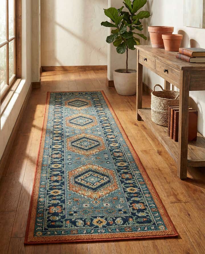 2' 7 x 12' Easy-Clean Baja Indoor / Outdoor Runner Rug
