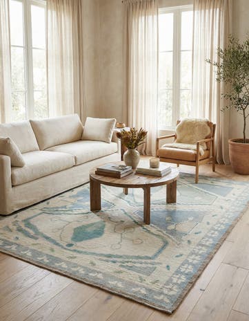 8' 8 x 10' Hand Knotted Moroccan Wool Rug
