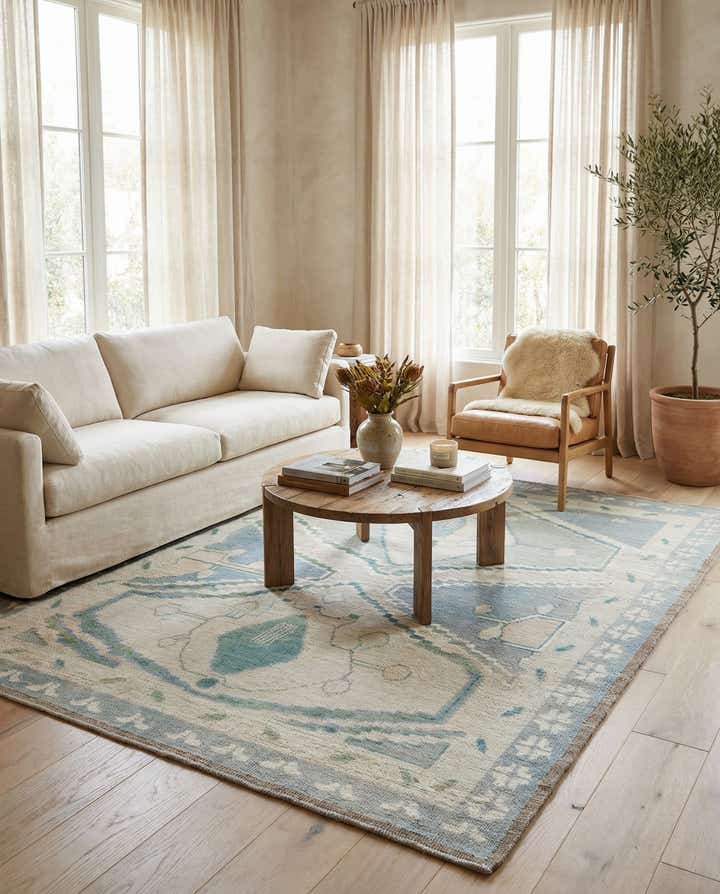 8' 8 x 10' Hand Knotted Moroccan Wool Rug