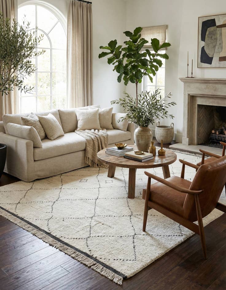 Detail image of 8' 1 x 10' 6  Hand Knotted Moroccan Wool Rug