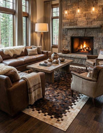 5' x 7' 11 Cowhide Stocks Rug
