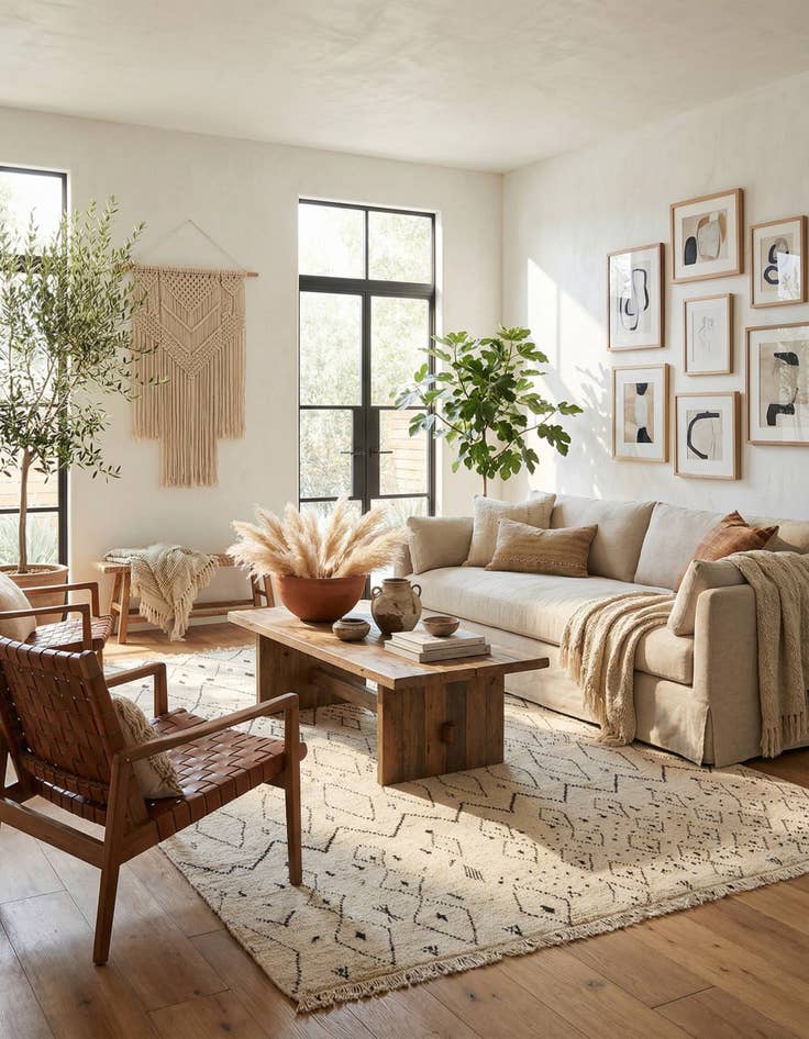 Detail image of  10' x 14' 6  Hand Knotted Moroccan Wool Rug