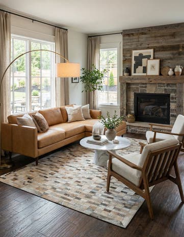 5' 2 x 7' 11 Cowhide - Patchwork Rug