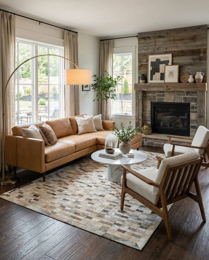 Detail image of 5' 2 x 7' 11 Cowhide - Patchwork Rug