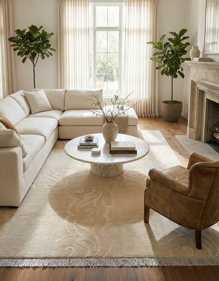 Detail image of 5' 9 x 7' 10  Hand Knotted Darya Wool Rug