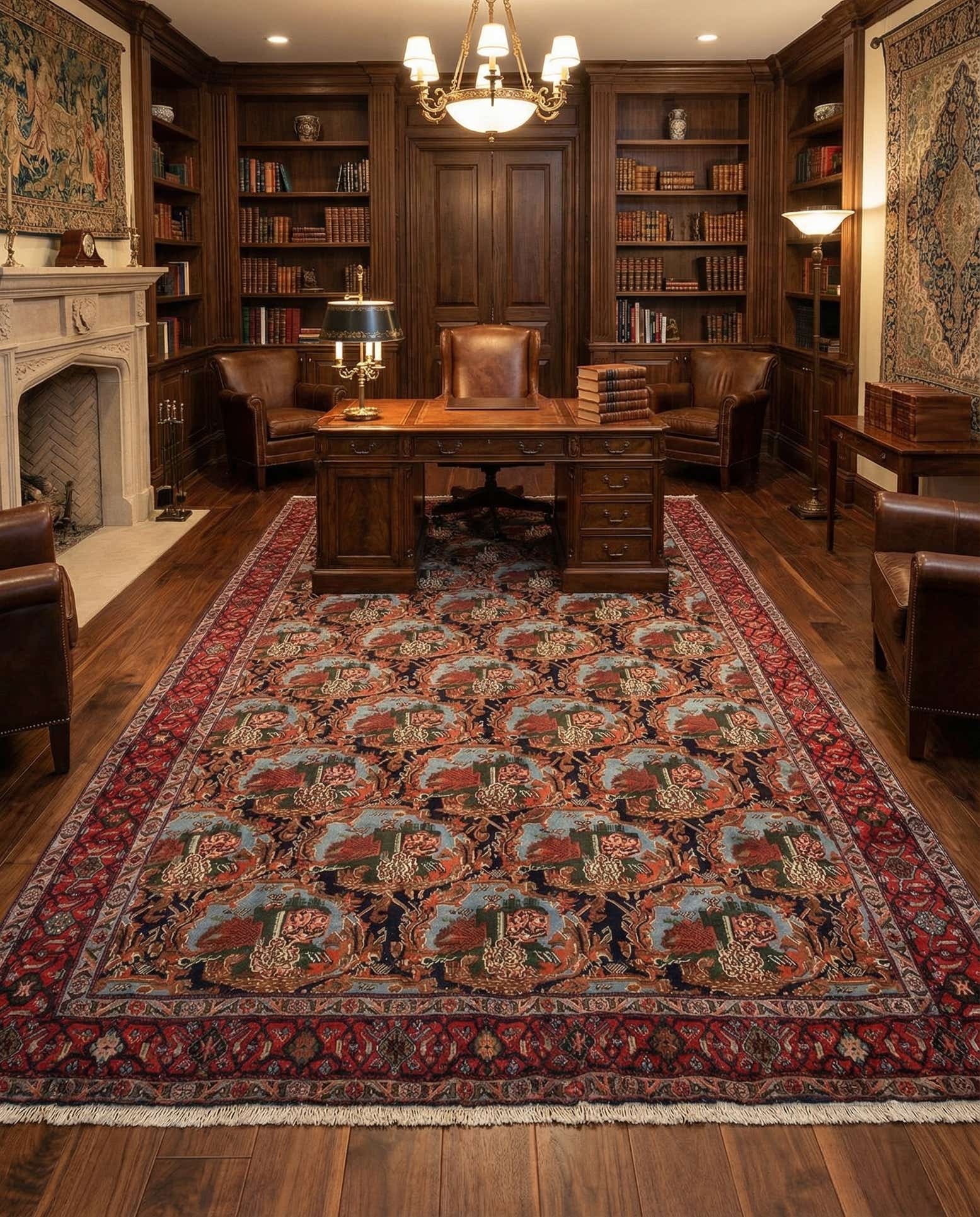 8' x 11' 3 Ardabil Wool Rug