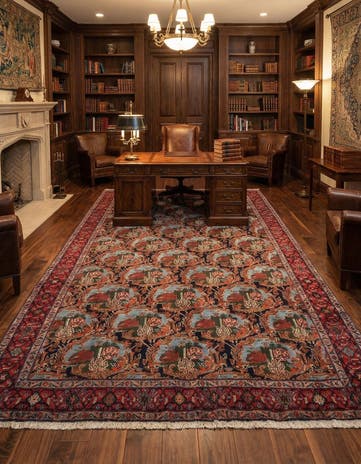 8' x 11' 3 Ardabil Wool Rug