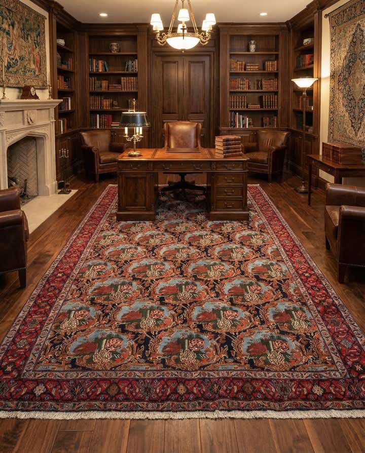 8' x 11' 3 Ardabil Wool Rug