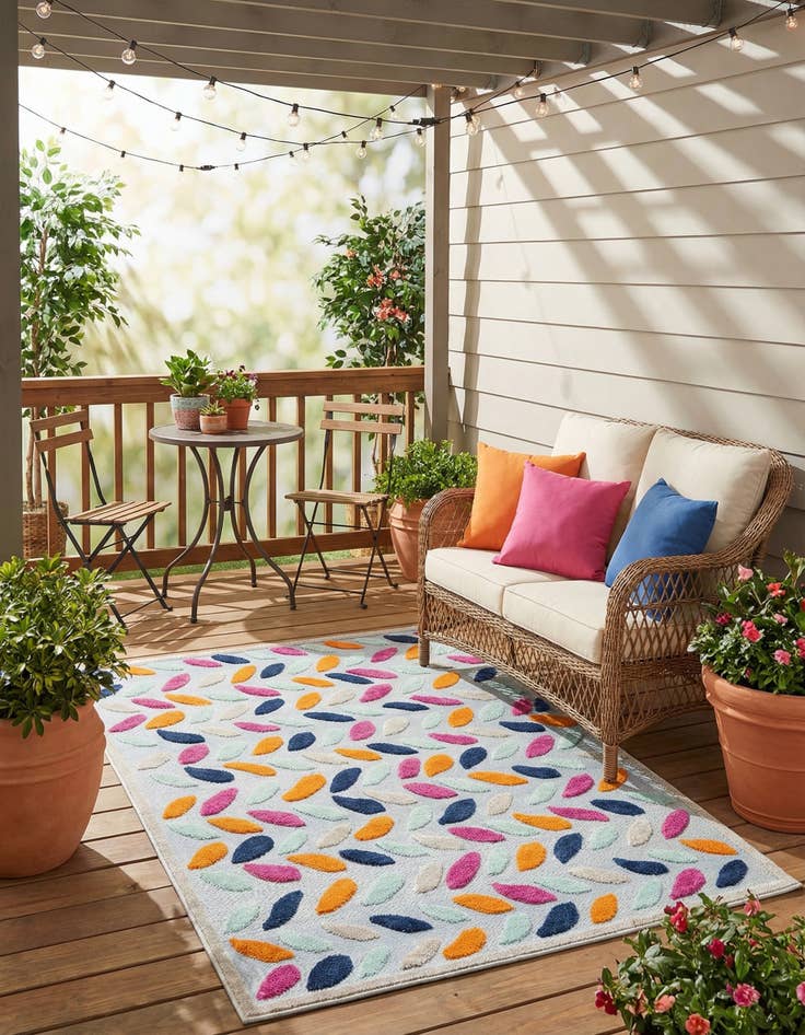 Detail image of 5' 3 x 8'  Washable Aruba Indoor / Outdoor Rug