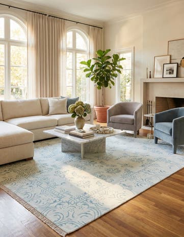 6' 7 x 9' 11 Hand Knotted Darya Wool Rug