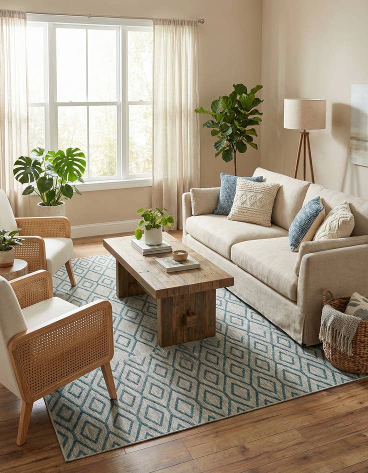 Detail image of 9' x 12'  Washable Jill Zarin Turks and Caicos Indoor / Outdoor Rug