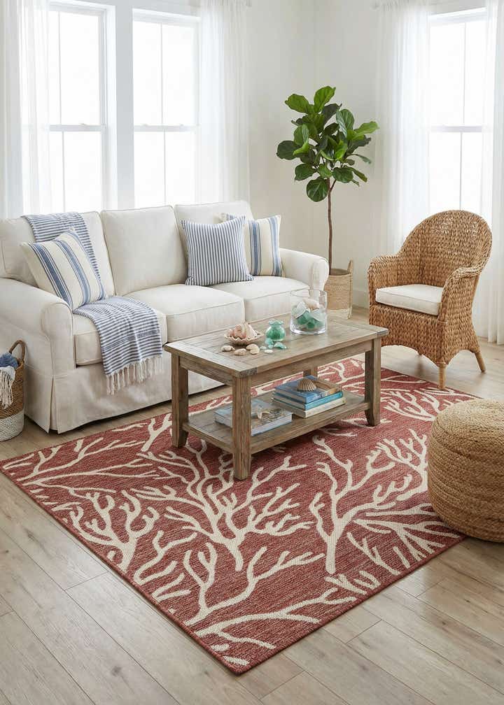 4' x 6' Easy-Clean Coastal Indoor / Outdoor Rug