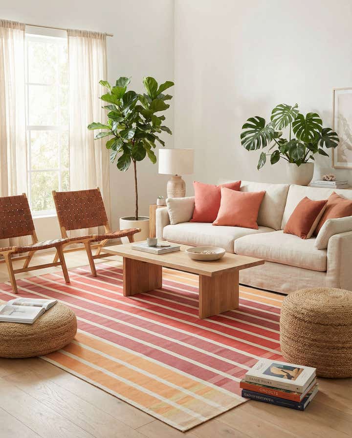 9' x 12' Easy-Clean Ribbon Indoor / Outdoor Rug