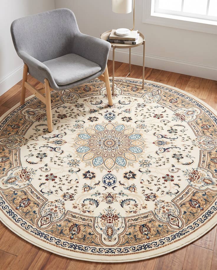 Detail image of 155cm x 155cm Nain Design Alfombra redondo