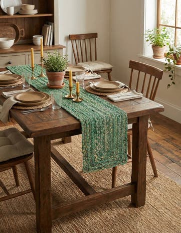1' 2 x 5' 1 Braided Chindi Table Runner Rug