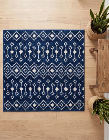 3' x 3' Moroccan Trellis Square Rug