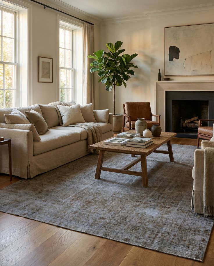 Detail image of 7' 10 x 10' 10 Hand Knotted Ultra Vintage Persian Wool Rug