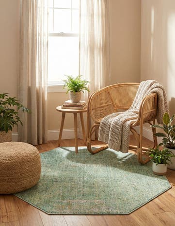 Green Alexis Octagon Rug