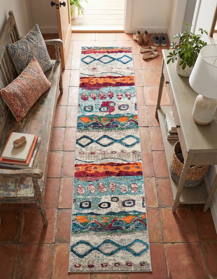 Detail image of  2' x 8'  Washable Vivid Runner Rug