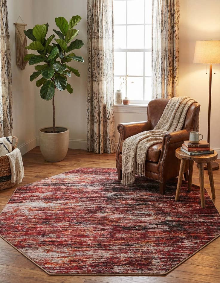 Detail image of 5' x 5' Asha Octagon Rug