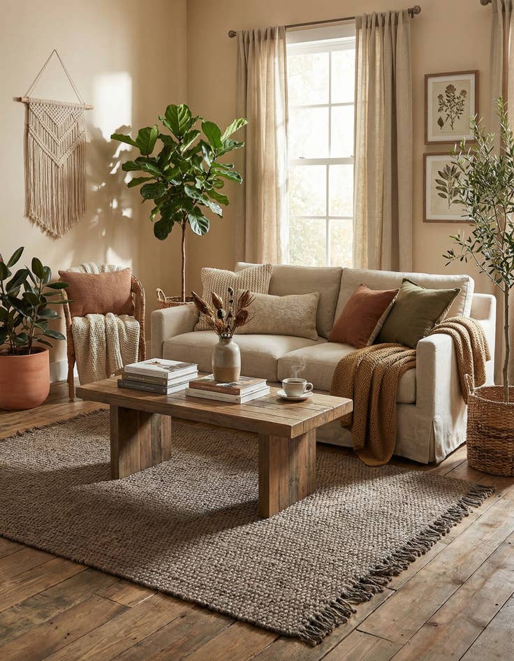 Detail image of  7' 1 x 10'  Hand Woven Chunky Jute Rug